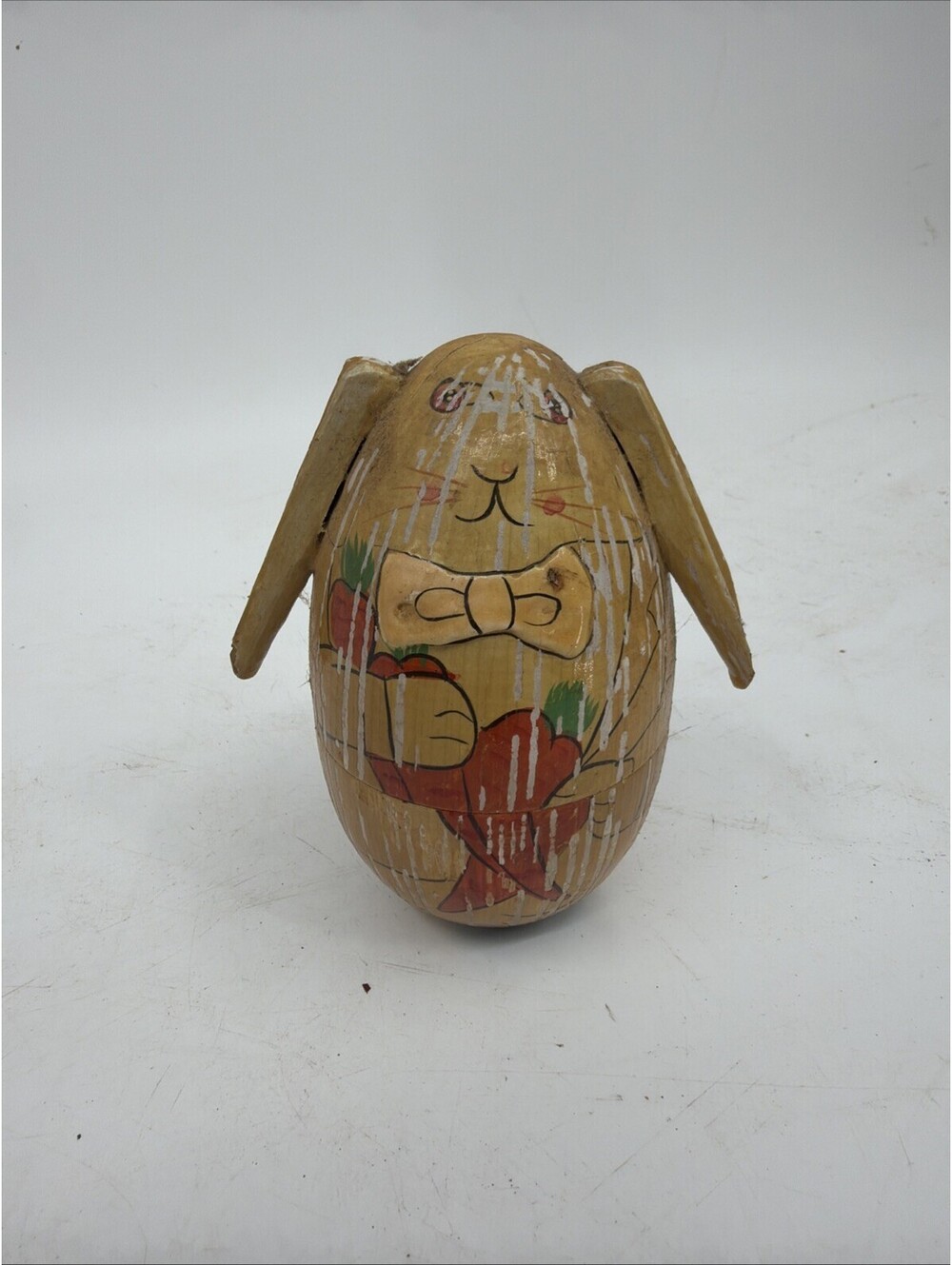 Bunny Rabbit Russian Nesting Dolls Set of 5 Hand Painted Wooden Easter 5"